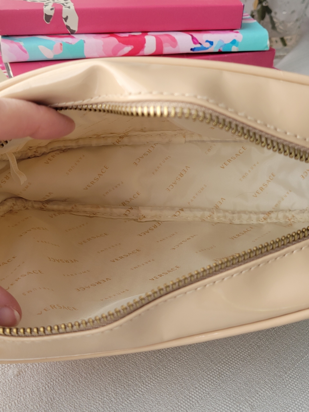 Versace Parfume Bag Upcycled with Gold Chain Wristlet - Picture 5 of 5